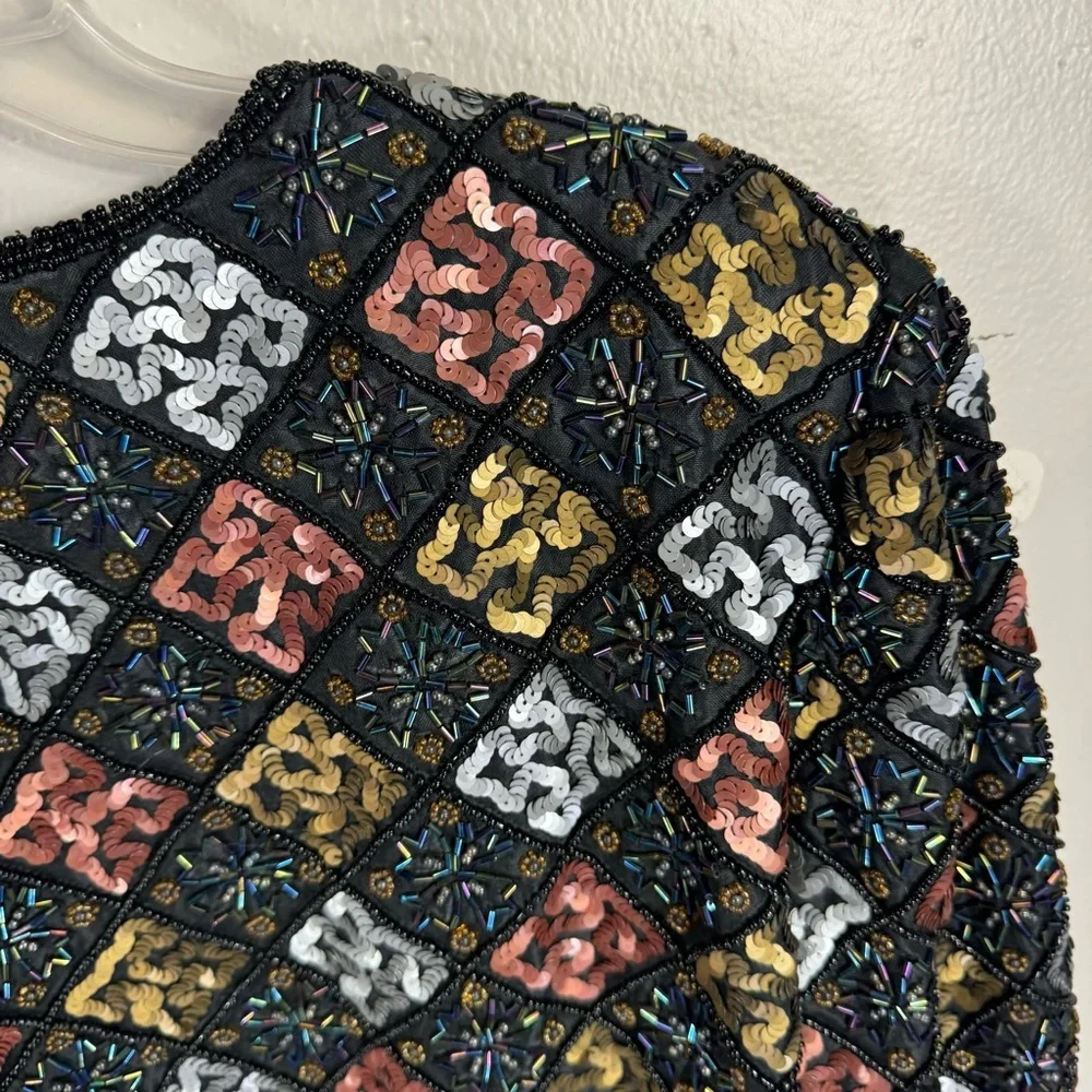 Niteline Black and Gold Embellished Blazer - Picture 7 of 15